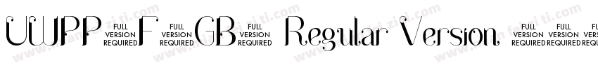 UWPP3F(GB) Regular Version 10字体转换